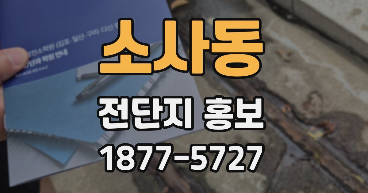 소사동 전단지 홍보