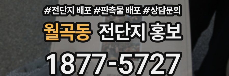 월곡동 전단지 홍보