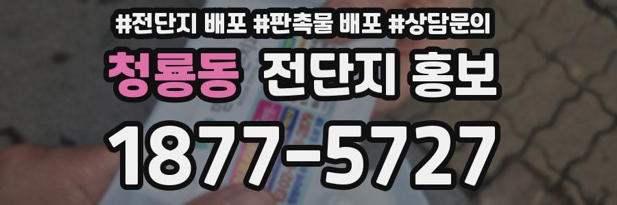 청룡동 전단지 홍보