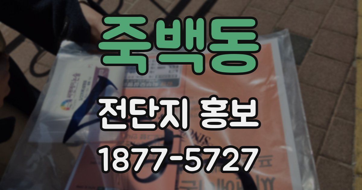죽백동 전단지 홍보