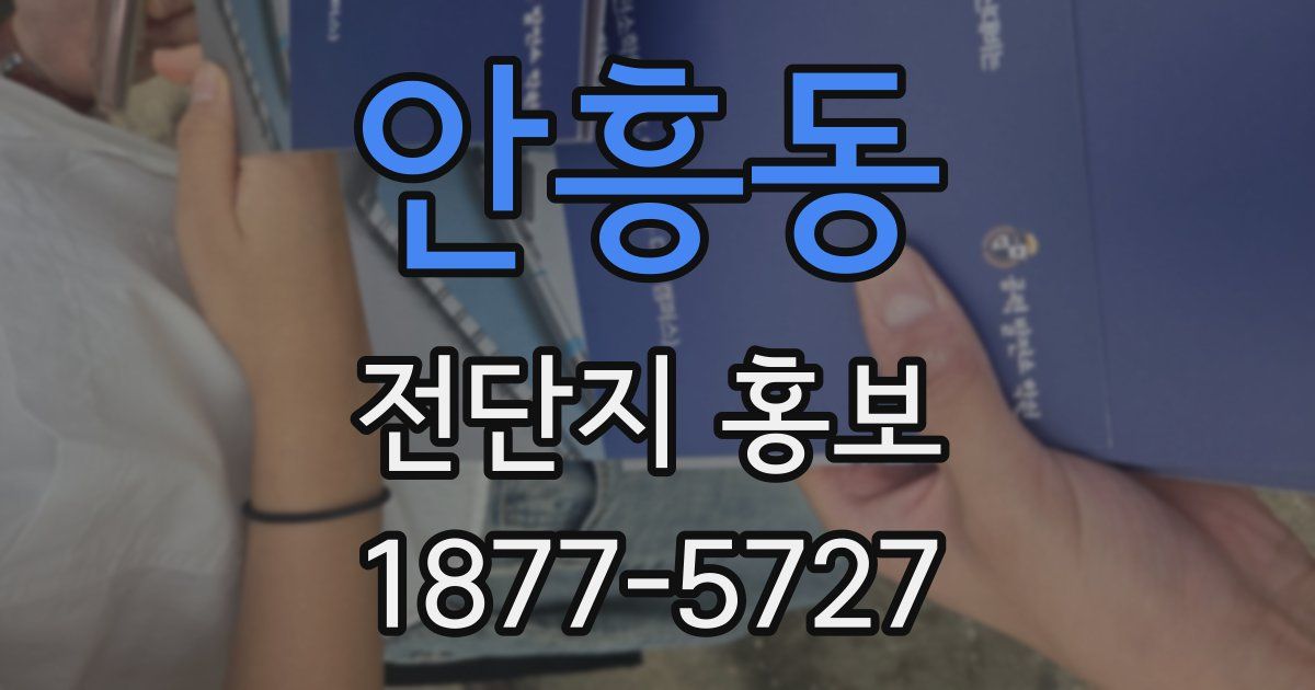 안흥동 전단지 홍보