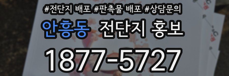 안흥동 전단지 홍보