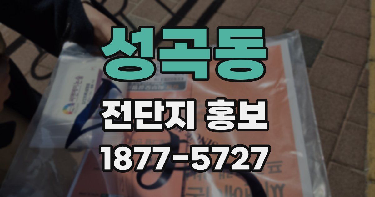 성곡동 전단지 홍보
