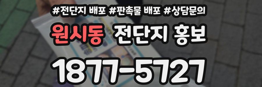 원시동 전단지 홍보