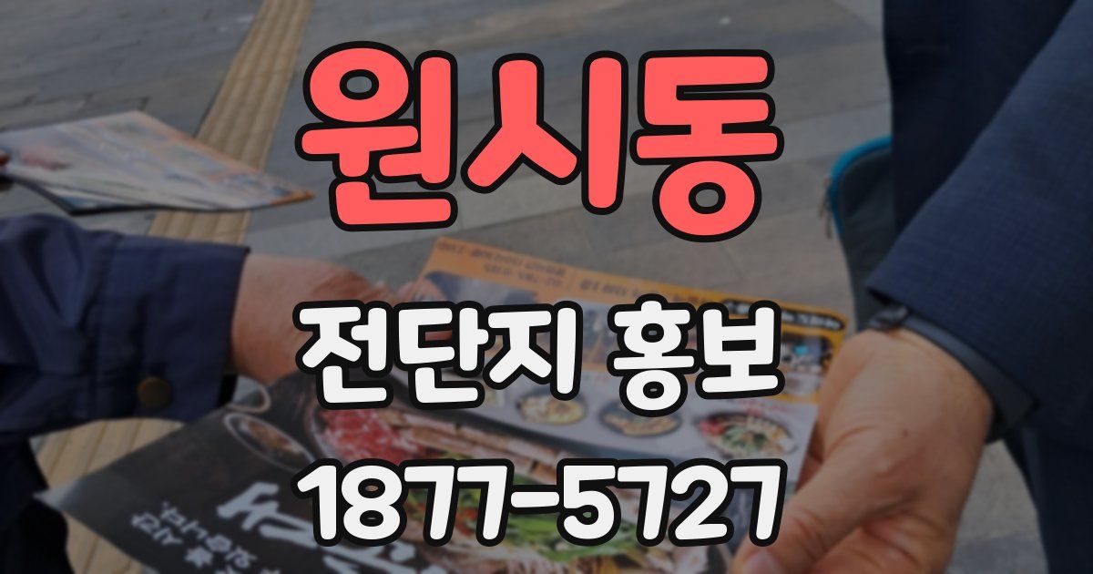원시동 전단지 홍보