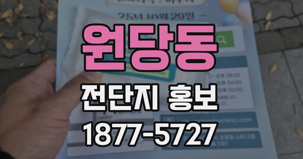원당동 전단지 홍보