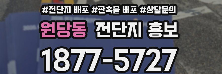 원당동 전단지 홍보