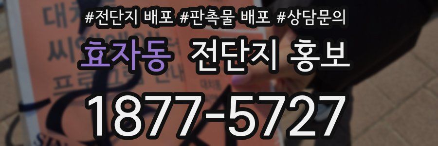 효자동 전단지 홍보