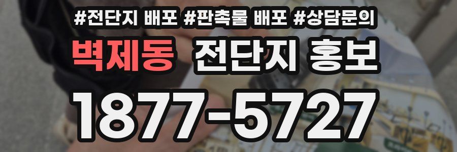 벽제동 전단지 홍보