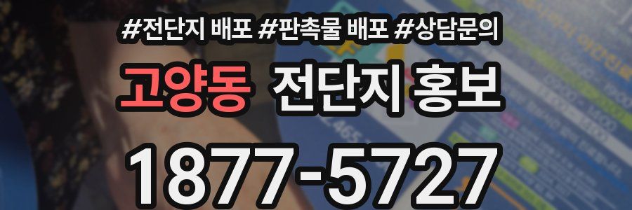 고양동 전단지 홍보