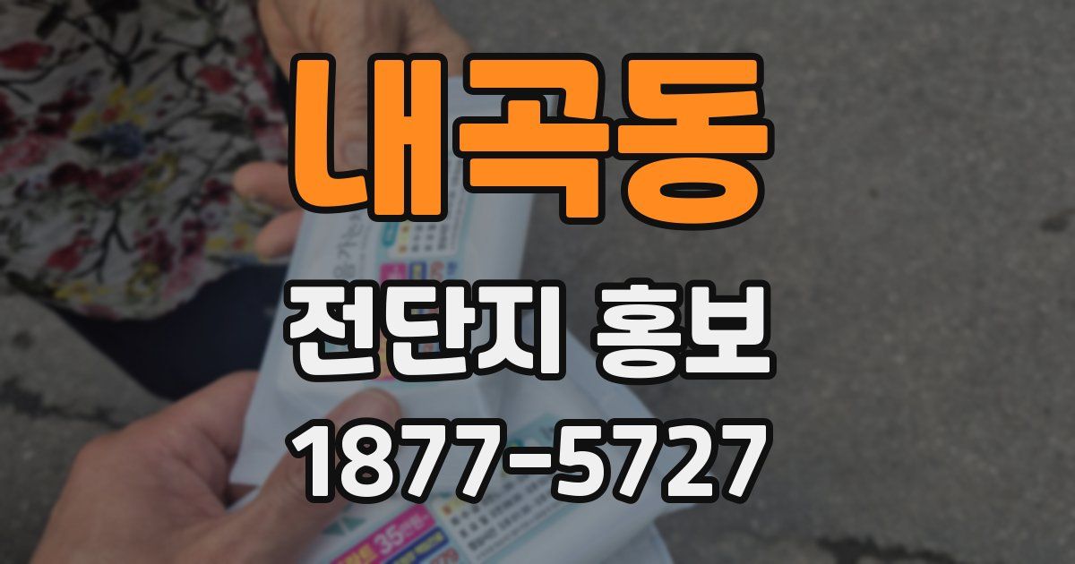 내곡동 전단지 홍보