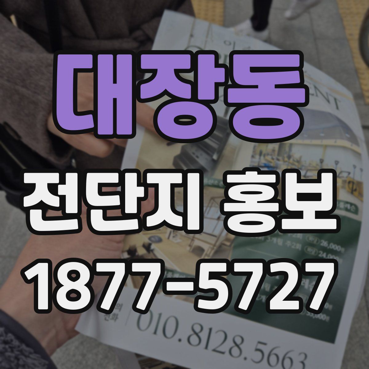 대장동 전단지 홍보