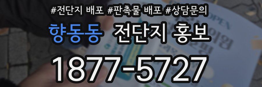 향동동 전단지 홍보