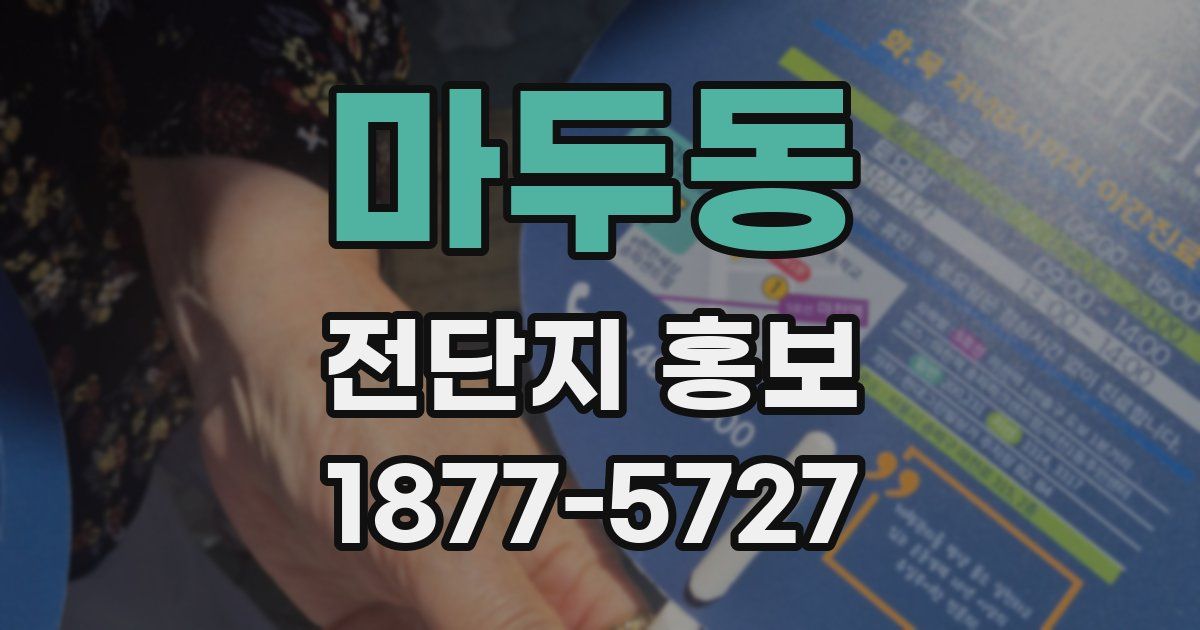 마두동 전단지 홍보