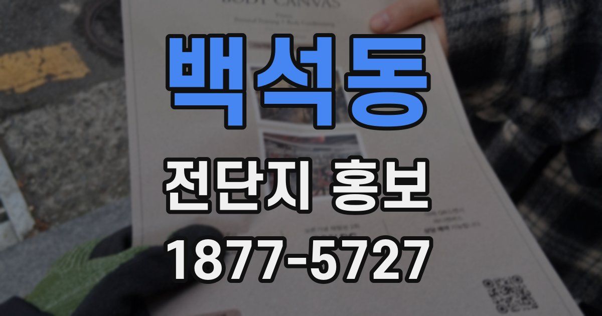백석동 전단지 홍보