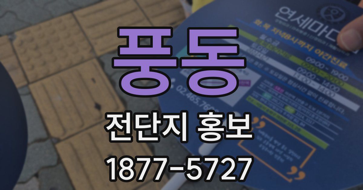 풍동 전단지 홍보