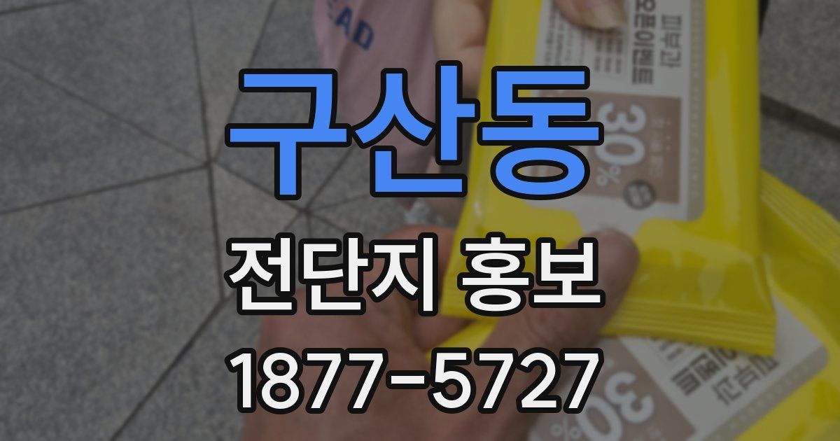구산동 전단지 홍보
