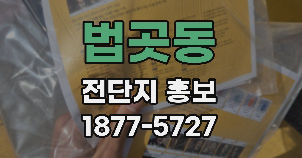 법곳동 전단지 홍보