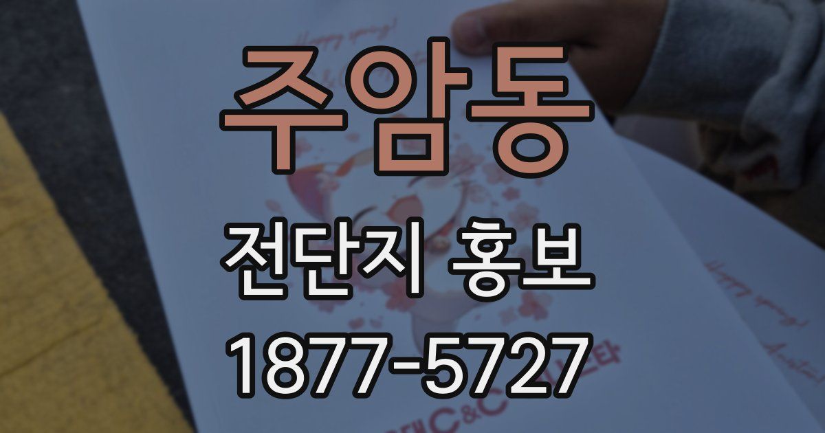 주암동 전단지 홍보