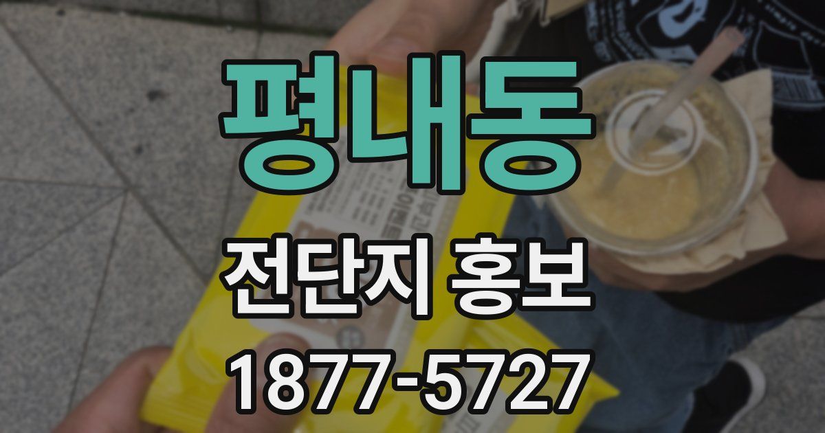 평내동 전단지 홍보