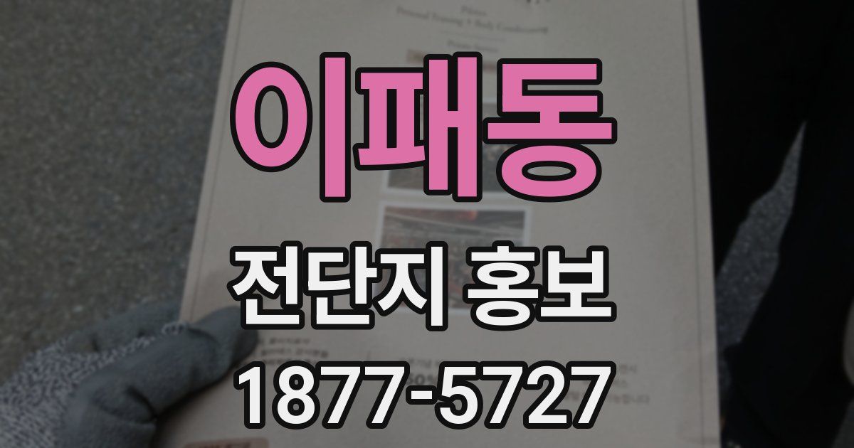 이패동 전단지 홍보