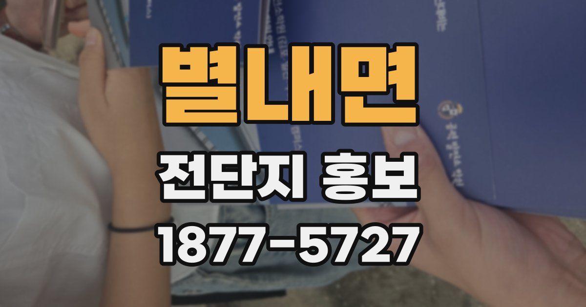 별내면 전단지 홍보