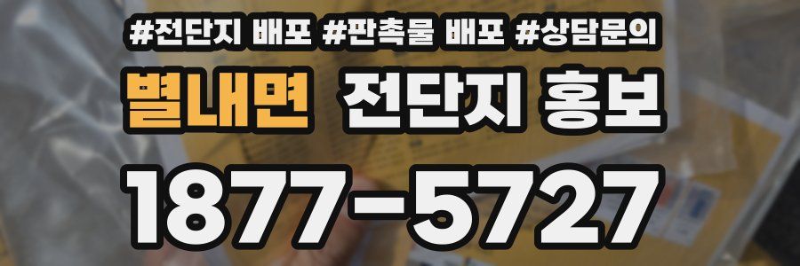 별내면 전단지 홍보