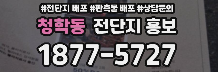 청학동 전단지 홍보