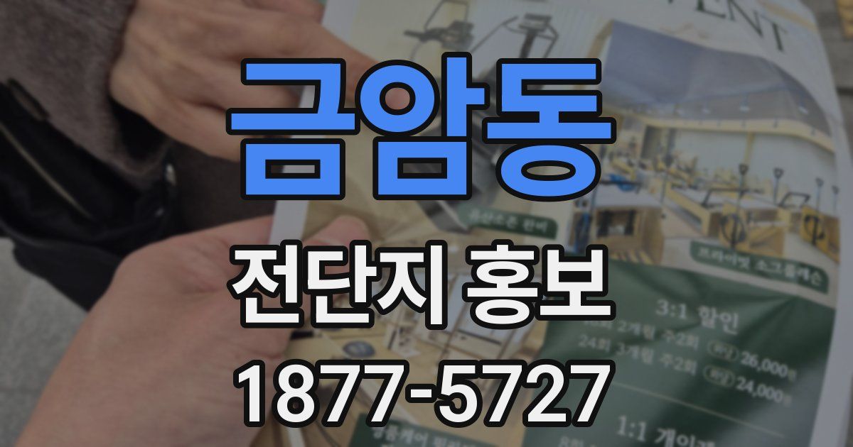 금암동 전단지 홍보