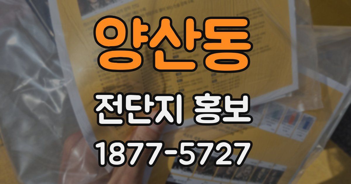 양산동 전단지 홍보