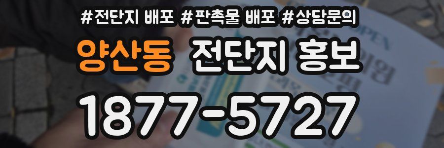 양산동 전단지 홍보