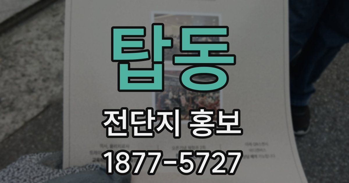 탑동 전단지 홍보