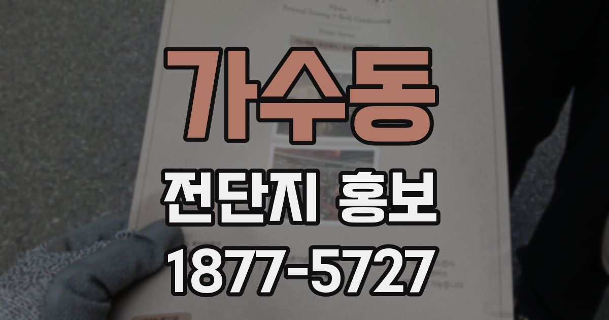 가수동 전단지 홍보