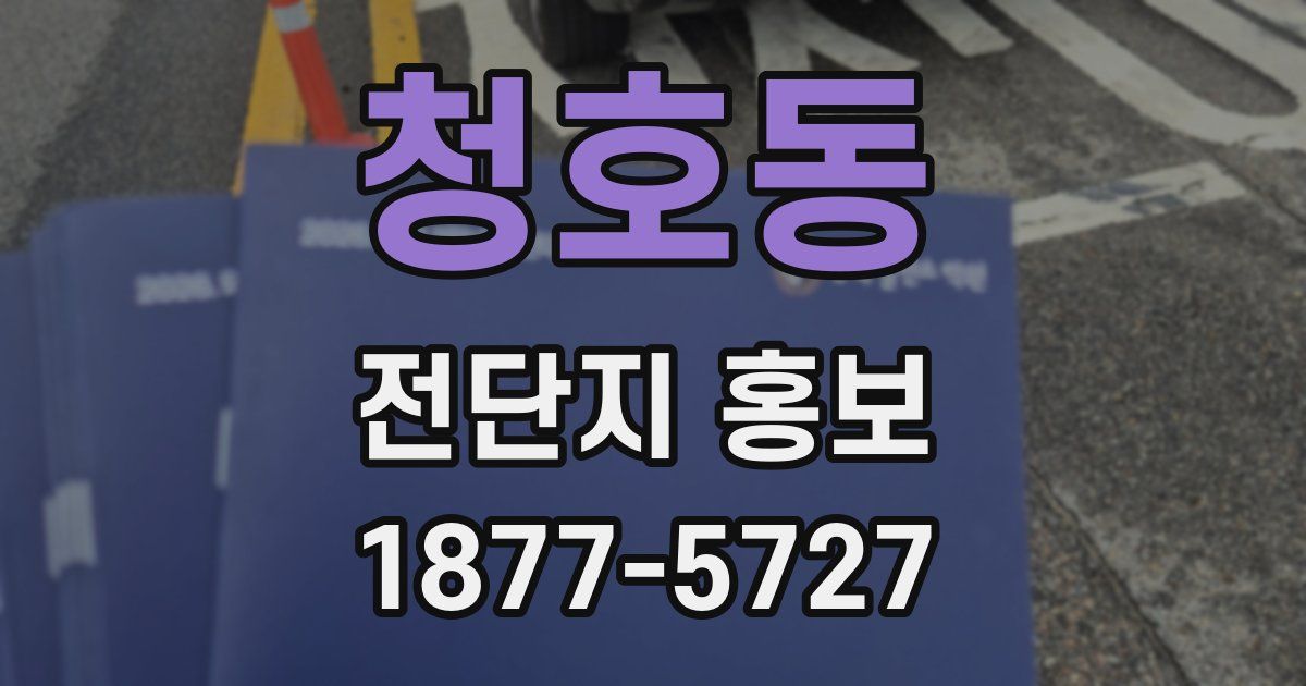 청호동 전단지 홍보