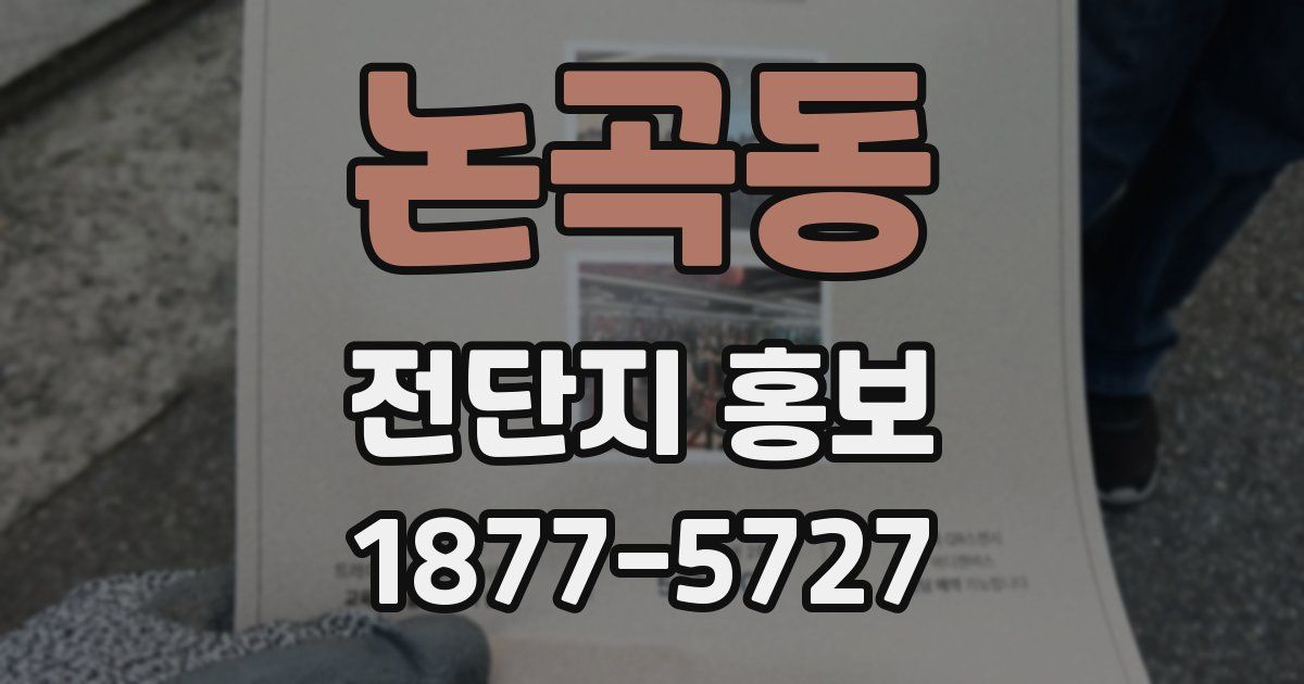 논곡동 전단지 홍보