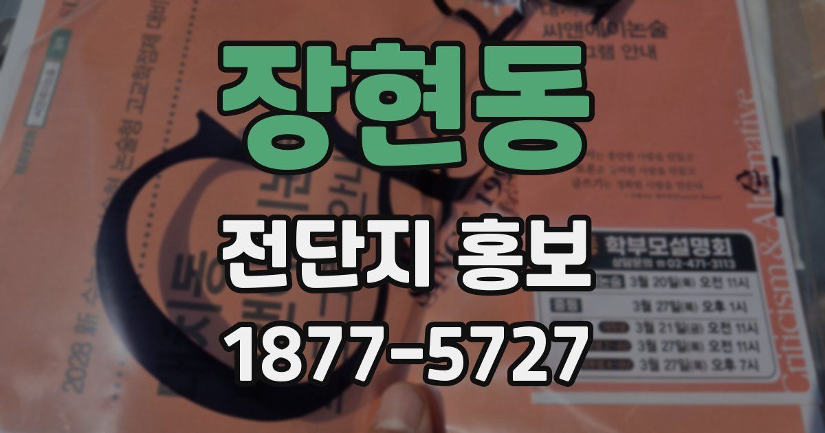 장현동 전단지 홍보