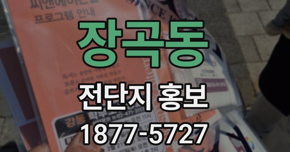 장곡동 전단지 홍보