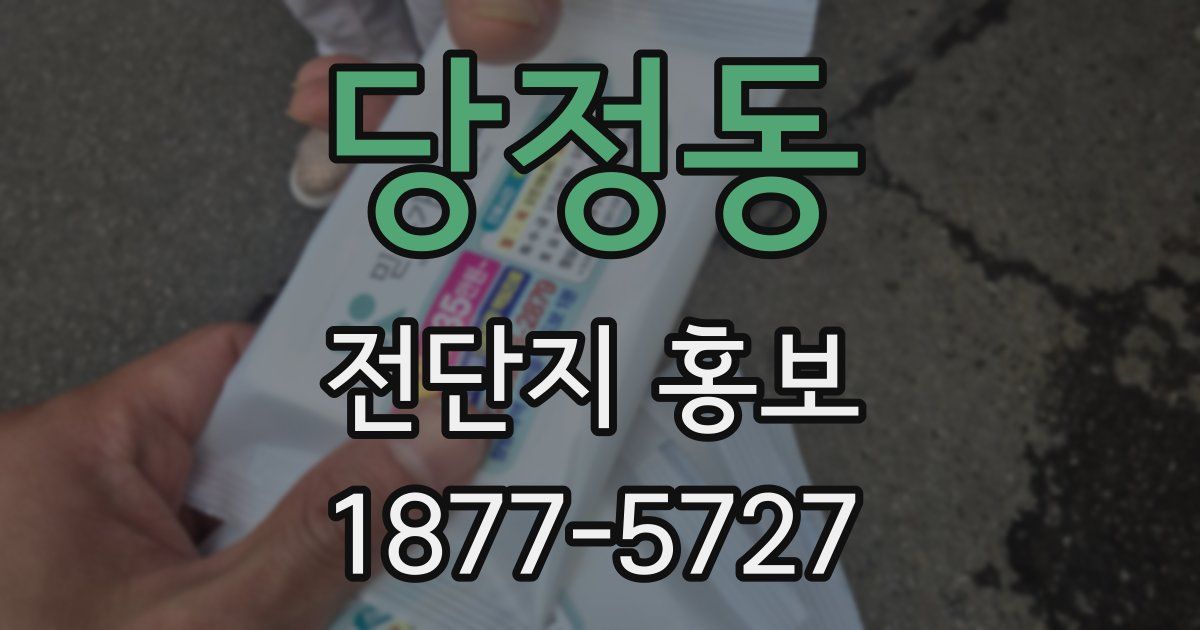 당정동 전단지 홍보