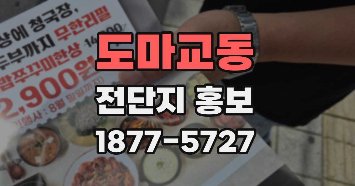 도마교동 전단지 홍보