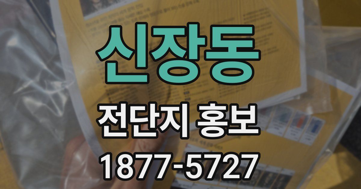 신장동 전단지 홍보