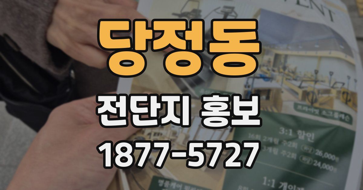 당정동 전단지 홍보