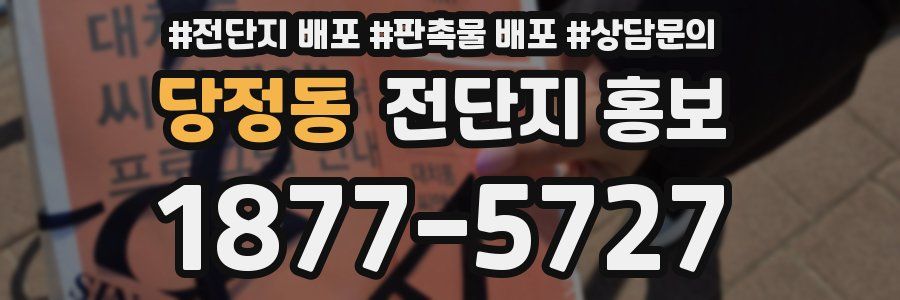 당정동 전단지 홍보