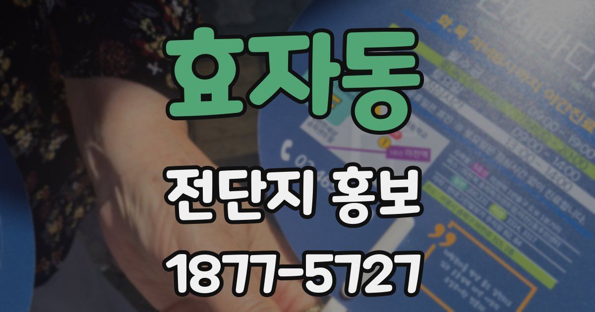 효자동 전단지 홍보