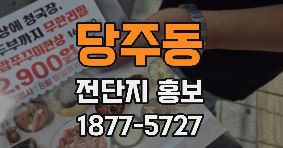 당주동 전단지 홍보