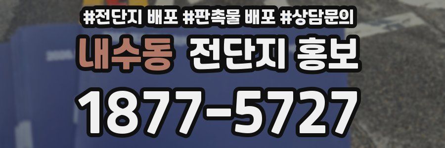 내수동 전단지 홍보