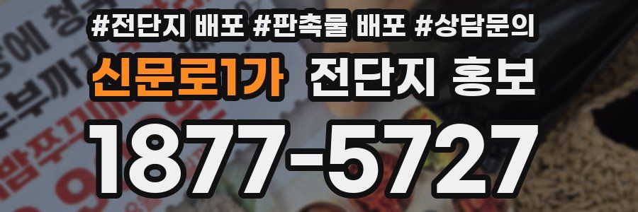 신문로1가 전단지 홍보
