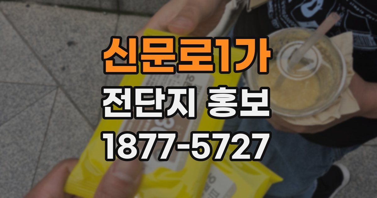 신문로1가 전단지 홍보