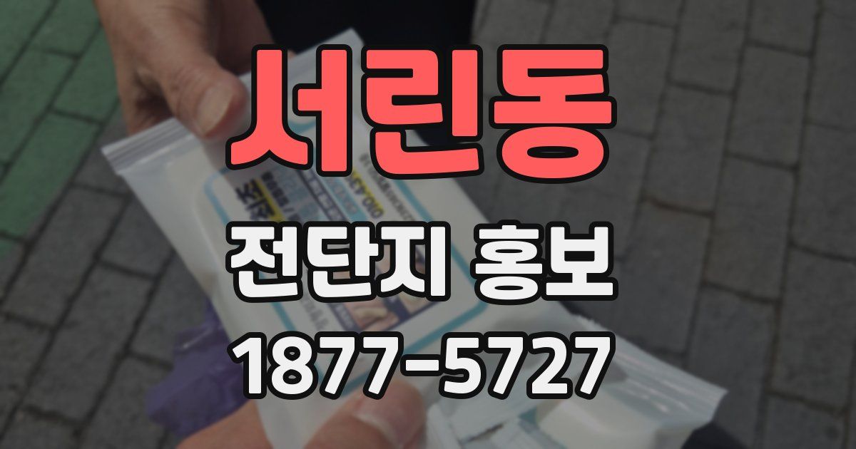 서린동 전단지 홍보
