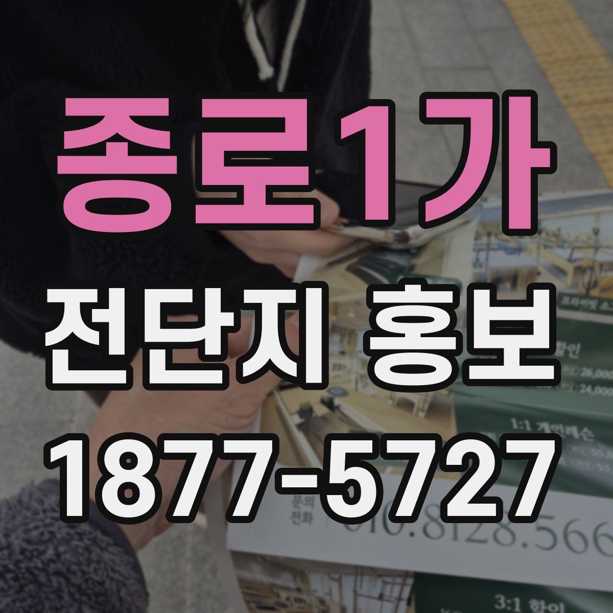종로1가 전단지 홍보