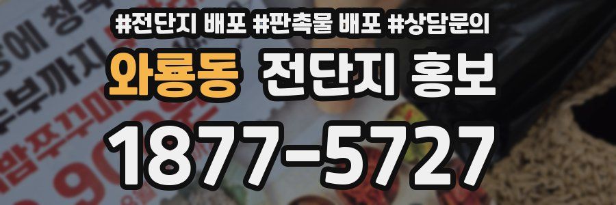 와룡동 전단지 홍보